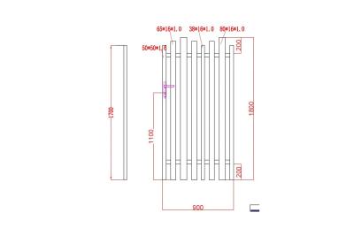 Пешеходна врата 900*1800mm LIGHT WAVE, Алуминий RAl9005 - лява или дясна