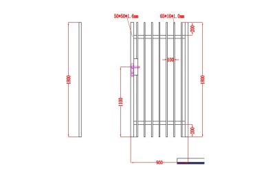 Пешеходна врата 900*1800mm Light Straight, Алуминий RAl9005 - лява или дясна