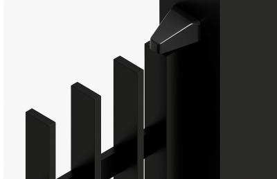 Пешеходна врата 900*1800mm Light Straight, Алуминий RAl9005 - лява или дясна