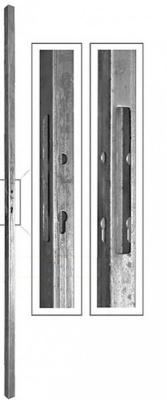 Кух профил гладък 60/40/2мм разпробит за брава на 85мм